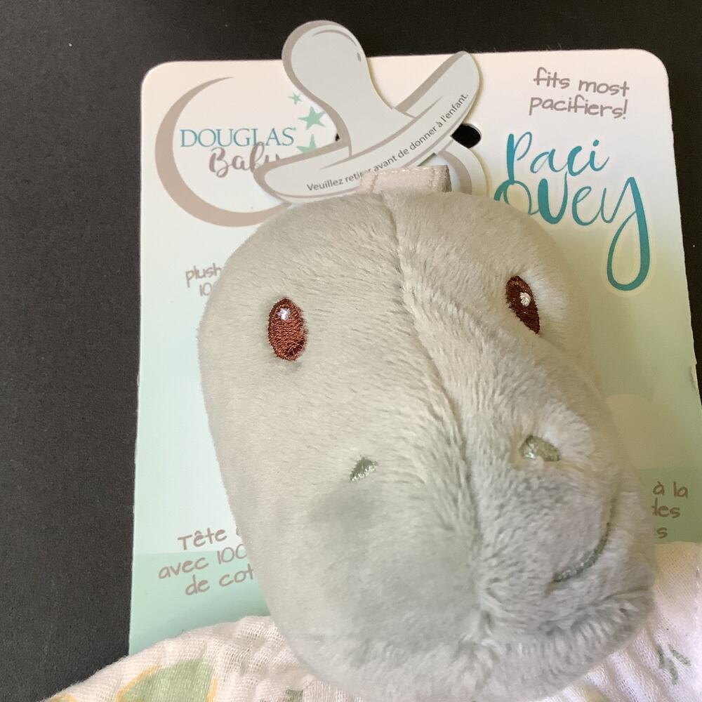 Douglas Baby Paci Lovey Danny Dino Paci Lovey - NWT - Plush Head w/Cotton Lovey